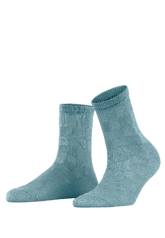 moisture-wicking socks for runners -Purity Sso Short Socks | Powder Blue 46089-6248