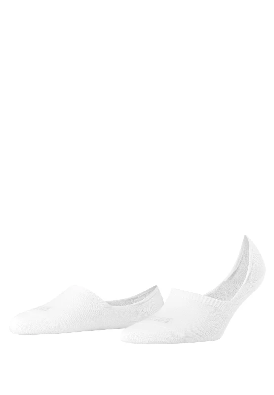 thick wool socks for cold weather -Falke Step High Cut In | White 46493-2000