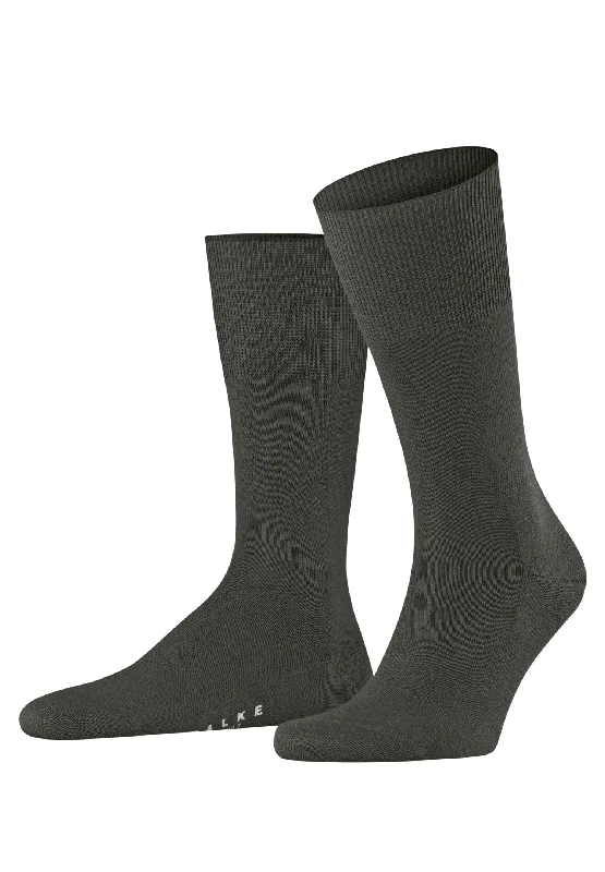 breathable athletic socks for running -Airport Airport Sock | Green Mel. 14435-7155