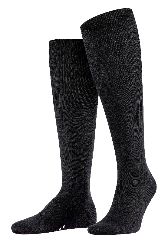 performance socks for gym training -Airport Men's Airport Knee-High Sock With Wool On The Outs | Moonshine Tiles 15435-3000