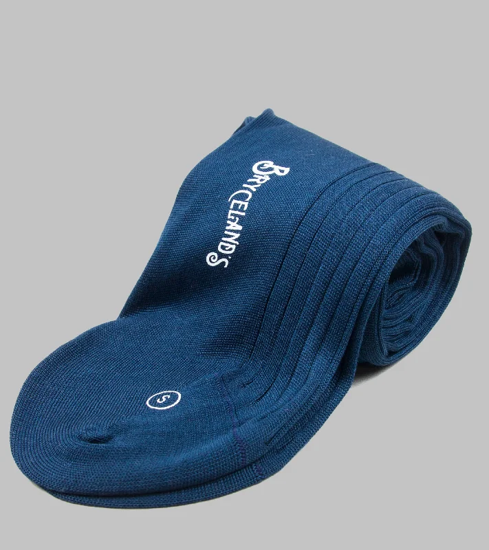 soft ankle socks for running -Bryceland's Cotton Socks Blue