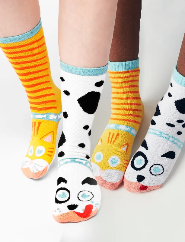 fun socks for gifts -CAT & DOG MATCHY MISMATCHY SOCKS GIFT SET