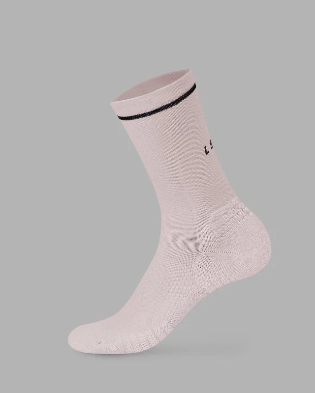 colorful no show socks -Fast Performance Crew Socks - Bubblegum-Black