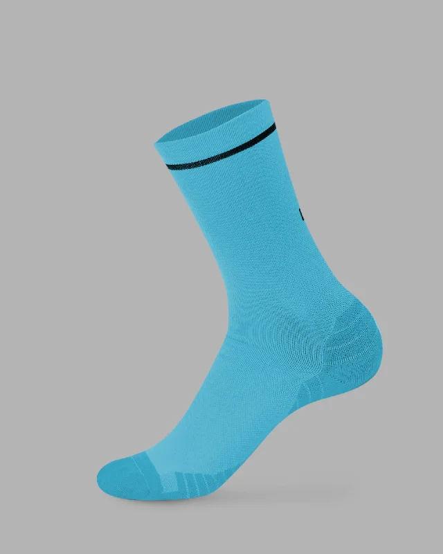 bamboo socks for women -Fast Performance Crew Socks - Neon Blue-Black