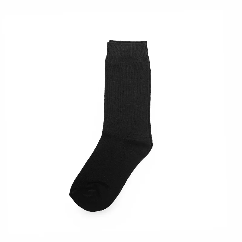 ankle socks for fitness -Kids Black Long Socks S01705