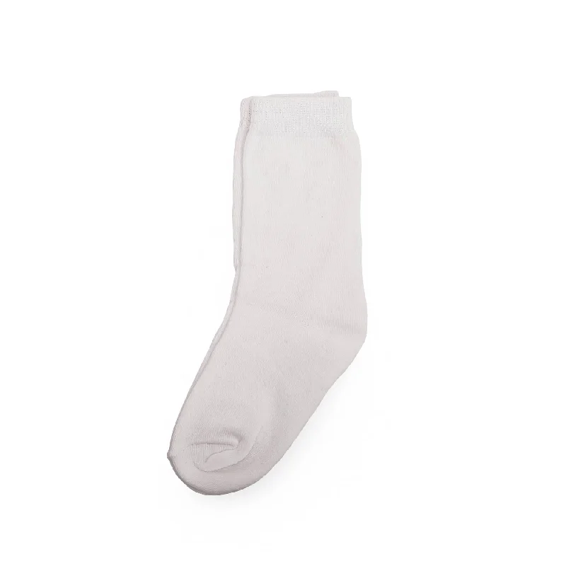 casual socks for everyday wear -Kids White Long Socks S01704