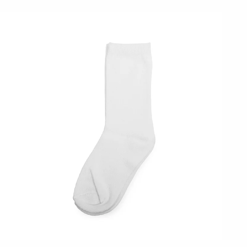 cushioned socks for hiking -Kids White Long Socks S01705