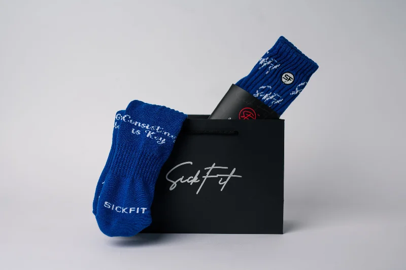 bamboo socks for women -SickFit Pride Slouch Socks- Blue