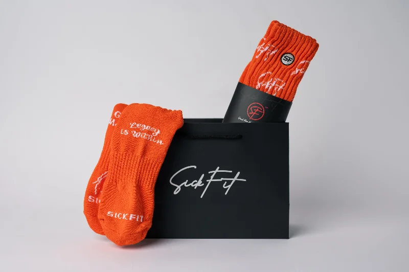 breathable socks for athletes -SickFit Pride Slouch Socks- Orange