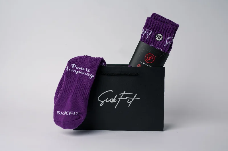 moisture-wicking socks for hiking -SickFit Pride Slouch Socks- Purple