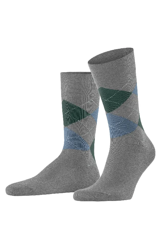 dress socks for men -Sensitive Argyle So Socks | Light Greymel. 12535-3390