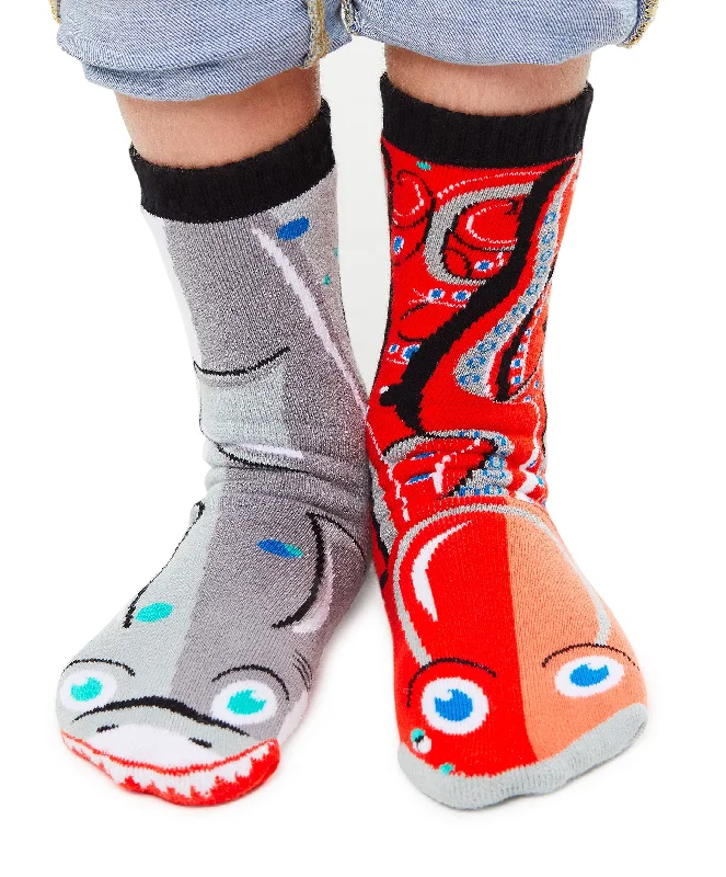 patterned socks for women -ADULT SHARK & OCTOPUS SOCKS