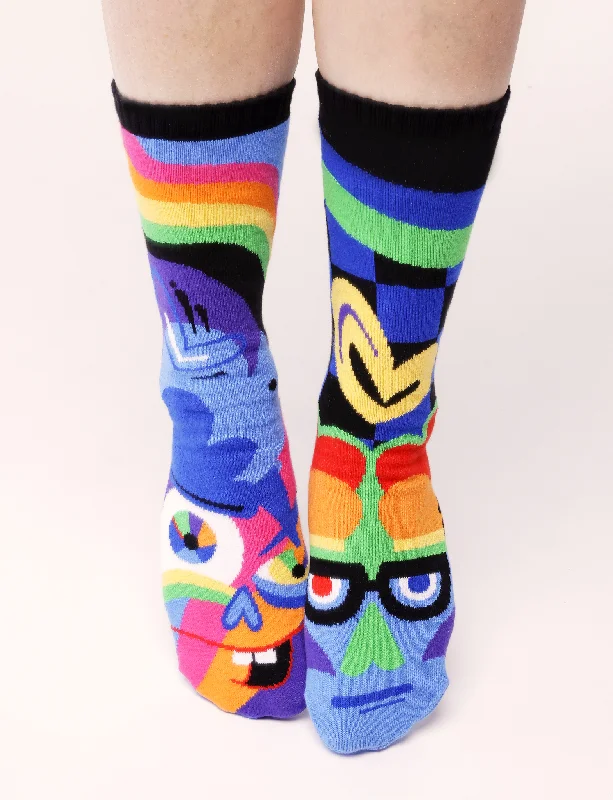 moisture-wicking socks for runners -ADULT SILLY & SERIOUS SOCKS