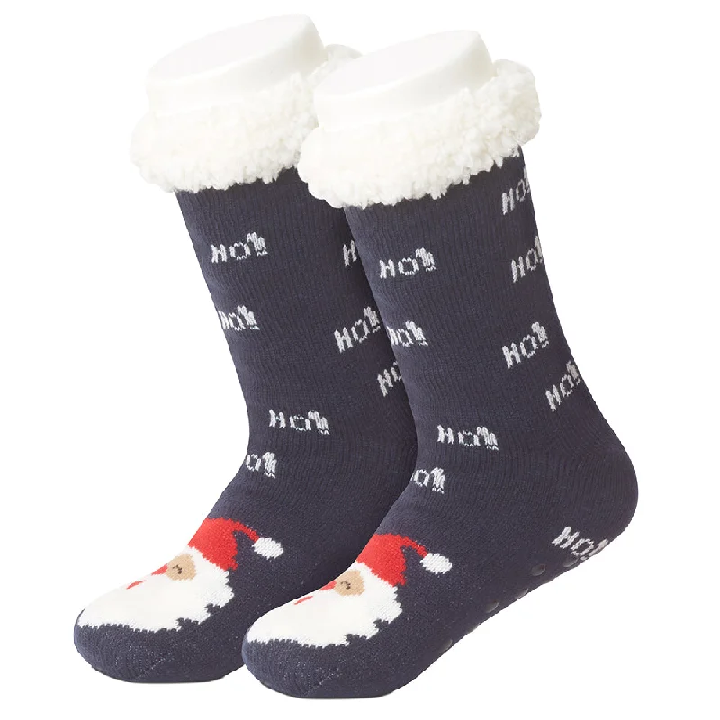 sports socks for athletes -Jolly Santa Women's Slipper Socks