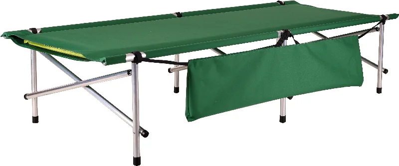 camping gear accessories for extreme conditions-camping gear for wet conditions-Green Bighorn Roll-a-Cot ®, 84"x32"x18", with 3 leg frames and sleeve for your air mattress