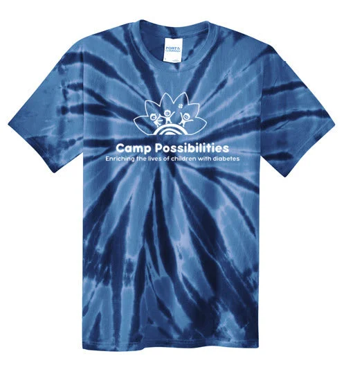 camping hiking trail accessories-camping knife and tool accessories-Camp Possibilities Port & Company Tie-Dye T-Shirt