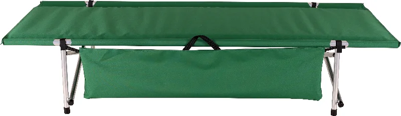 outdoor camping accessories-camping gear accessories for festivals-Green Polyester Longhorn Roll-a-Cot® (79"L x 32"W x 15"H) with sleeve for your air mattress