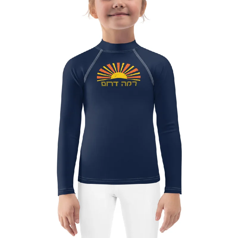 camping all-weather tent accessories-camping shelter accessories-Ramah Darom  Kids Navy Rash Guard - Sun