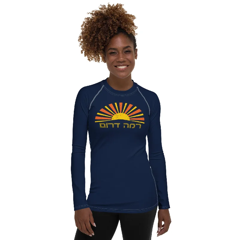 camping foldable gear accessories-camping fire safety gear accessories-Ramah Darom Women's Navy Rash Guard - Sun