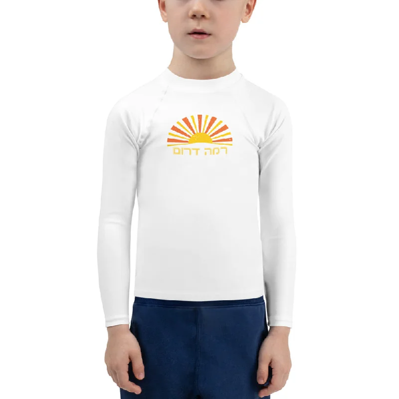 camping small tent accessories-camping waterproof storage accessories-Ramah Darom Kids White Rash Guard - Sun