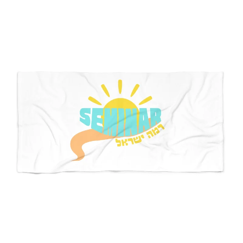 camping outdoor speaker accessories-camping knife sharpener accessories-Ramah Israel Seminar Beach Towel - Sun Logo