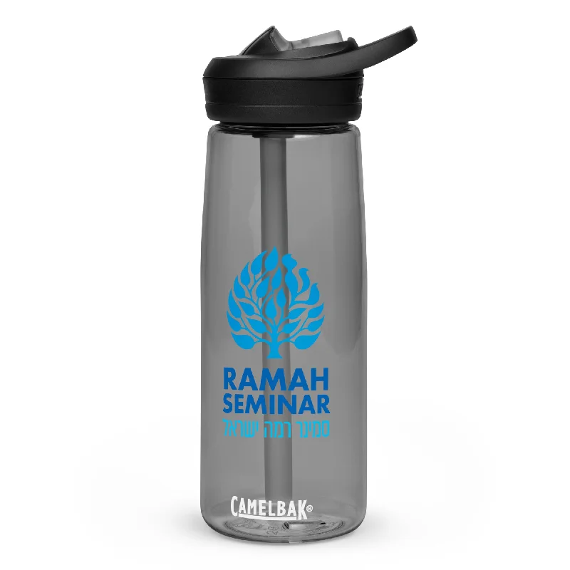 camping cooking pot accessories-camping waterproof tent ground cover accessories-Ramah Israel Seminar Camelbak Sports Water Bottle - Modern Logo