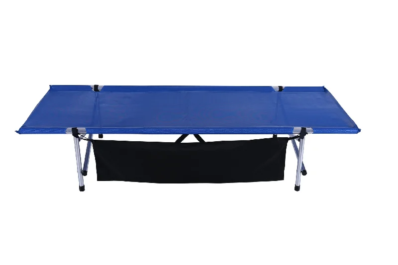 car camping accessories-camping table accessories-Blue Mesh Roll-a-Cot® 74"x28"x15", standard size since 1989