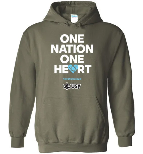 camping mattress accessories-camping back support accessories-USY One Nation One Heart Hoodie (English)