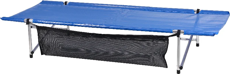 camping accessories for fishing trips-camping gear accessories for cold weather-Blue Mesh, Wide Roll-a-Cot® 74"x32"x15"