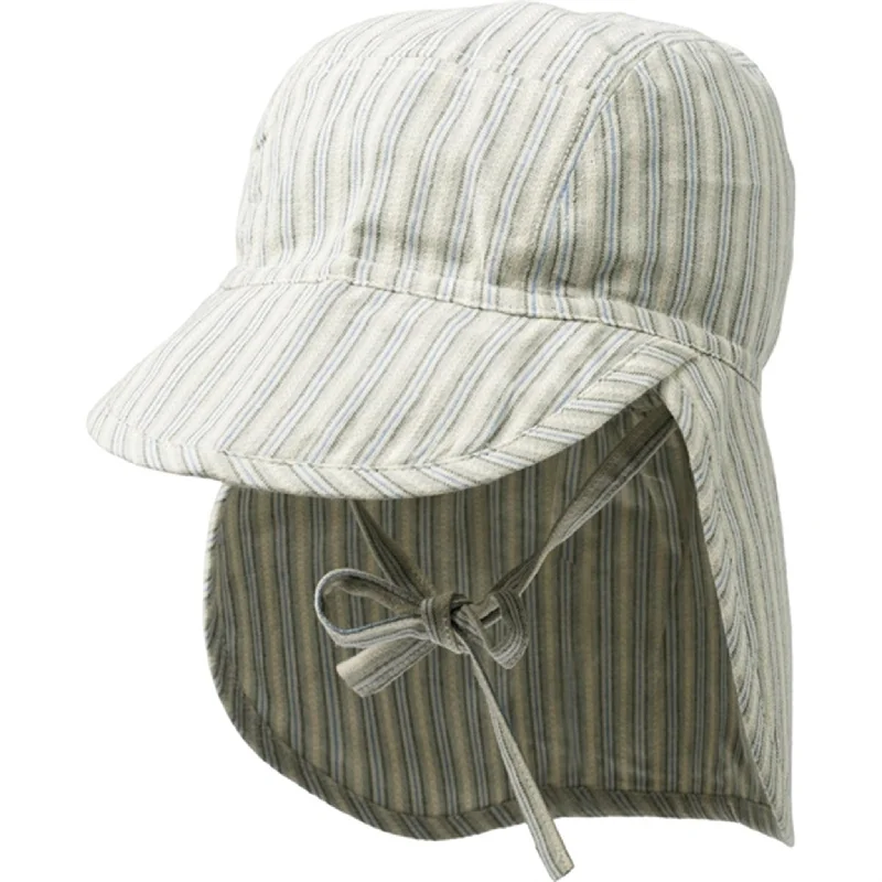 soft knitted hat for winter -Wheat Aquablue Stripe Sun Hat Albert